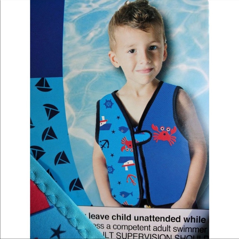 LIFEGUARD Brand Flotation safety vest with crab design